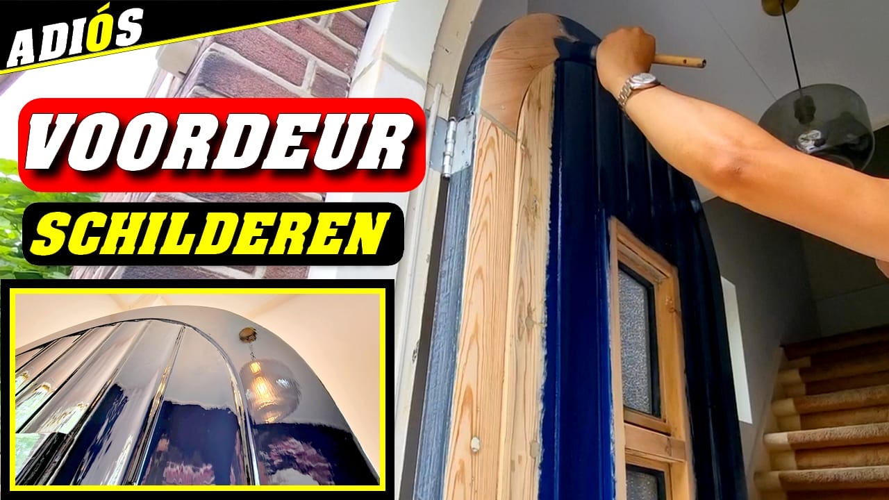 Voordeur schilderen met blauw